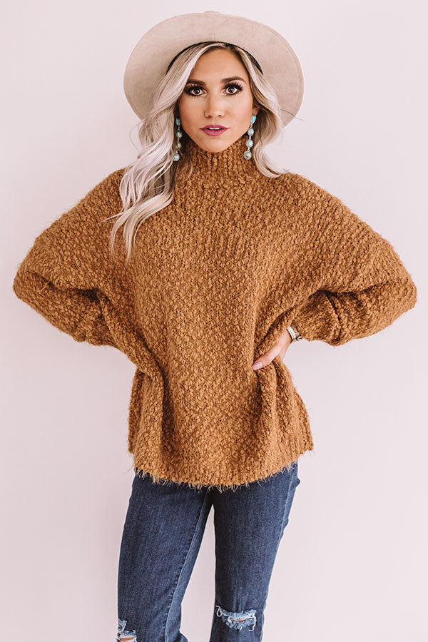 Cozy Choice Knit Sweater In Copper Image - 2
