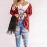 Cider In Soho Buffalo Check Cardigan Curves Image - 1
