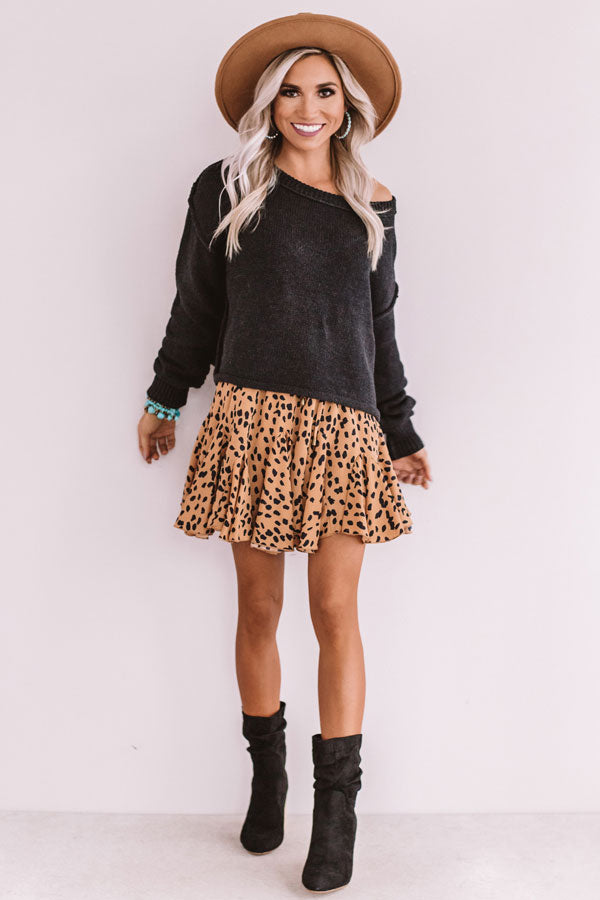 Honey Pie Knit Shift Sweater in Black Image - 2
