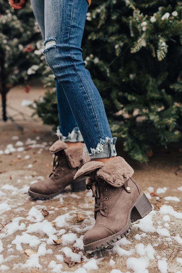 The Arielle Faux Fur Lined Boot In Chesnut Image - 1