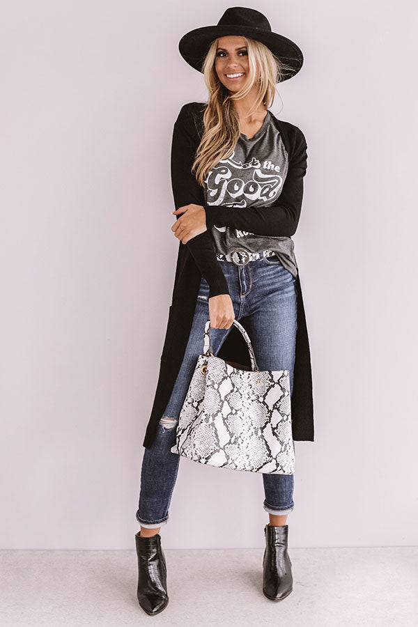 Let The Good Times Roll Boyfriend Tee In Charcoal Image - 2