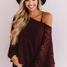 Craving Comfort Knit Sweater in Windsor Wine Image - 1