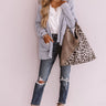 Cozy and Chill Knit Cardigan in Airy Blue Image - 1