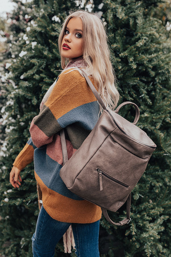 Too Cool Faux Leather Backpack