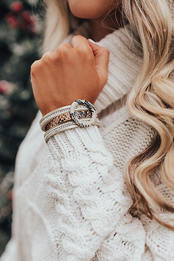 Spotlight Life Snake Print Magnetic Bracelet