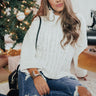 Cuddles Forever Cable Knit Sweater in Ivory Image - 1