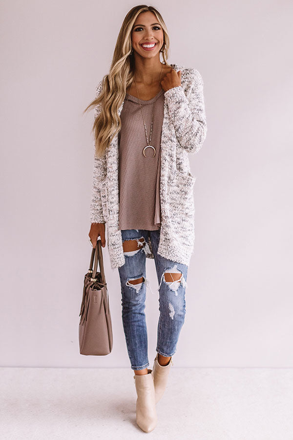 Winter Park Wonderland Knit Cardigan in Birch