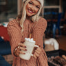 Cuddles Forever Cable Knit Sweater in Camel Image - 1