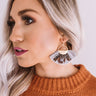 Secret Soiree Fan Earrings In Grey Image - 1