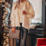 Snowflakes In Paris Knit Cardigan In White Image - 1