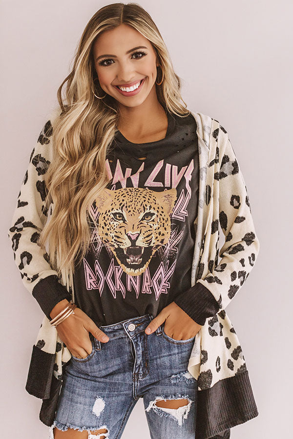 Fashionably Late Leopard Cardigan Image - 3