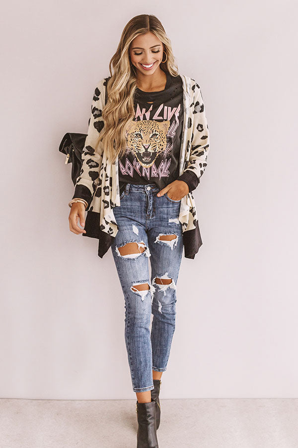 Fashionably Late Leopard Cardigan Image - 2
