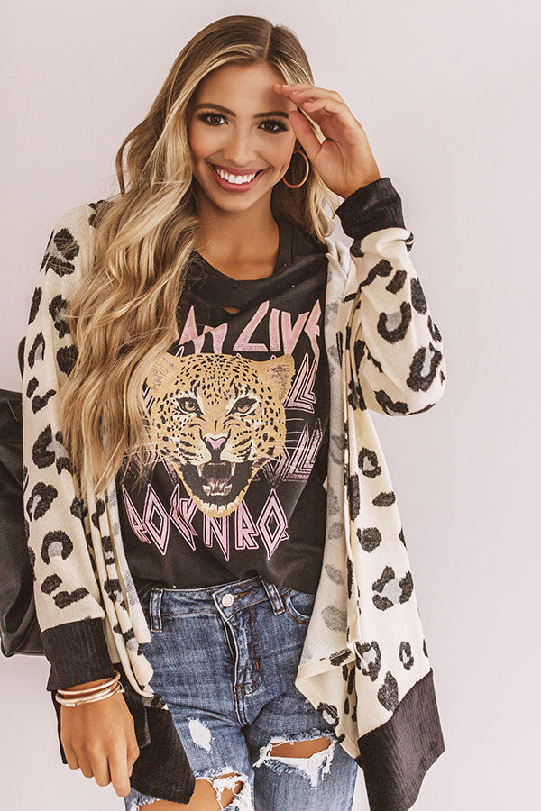 Fashionably Late Leopard Cardigan Image - 4