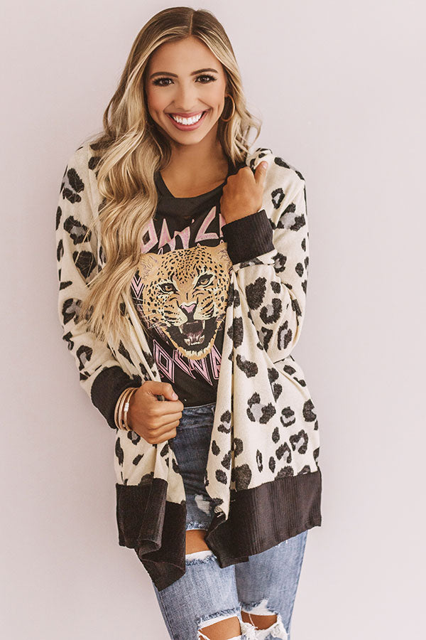 Fashionably Late Leopard Cardigan Image - 1
