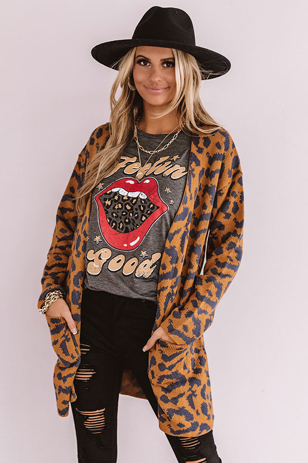 Good News On Repeat Leopard Cardigan