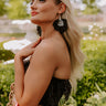 Cocktail Hour Feather Earrings In Black Image - 1