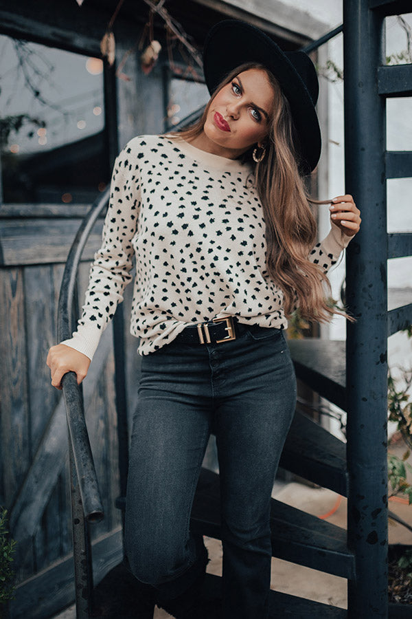 Sugar And Chic Leopard Sweater In Champagne Image - 2