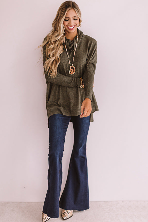 Season Of Happiness Shift Top In Olive Image - 2