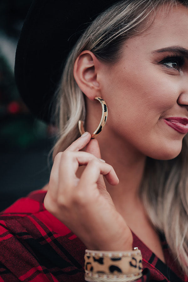 Catwalk Season Leopard Hoop Earrings