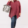 Favorite Season Of All Tunic Sweater In Wine    Curves Image - 1