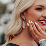 Pass The Prosecco Snake Print Earrings In White Image - 1