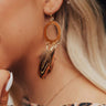 In The Mix Feather Earrings In Gold Image - 1