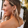 New Heights Snake Print Hoop Earrings In Iced Mocha Image - 1