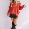 Latte Meet Up Distressed Sweater In Scarlet Image - 1