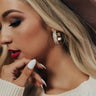 Stay Close Snake Print Earrings In Ivory Image - 1