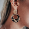 Good Old Days Leopard Earrings In Brown Image - 1