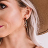 Stay Close Snake Print Earrings In Brown Image - 1