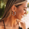 Irresistibly Yours Leopard Hoop Earrings In Ivory Image - 1