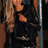 Showing Off Faux Leather Blazer Image - 1