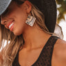 Sunrise Champagne Snake Print Earrings Image - 1