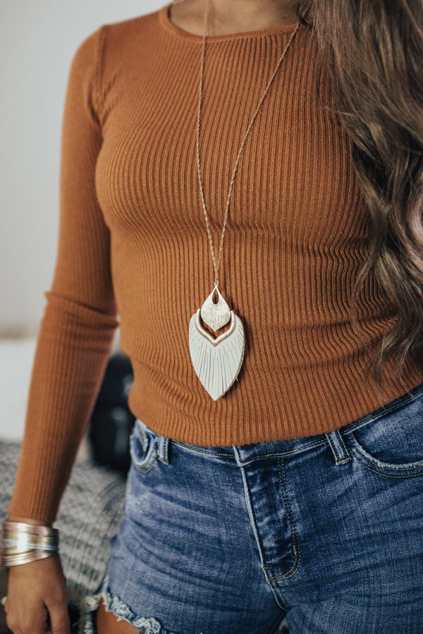 New Love Necklace In Cream