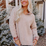 Serious About Snuggles Knit Sweater in Warm Taupe Image - 1