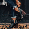 The Florence Faux Leather Bootie in Black Image - 1