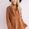 Posh Partygoer Popcorn Knit Sweater in Copper Image - 1