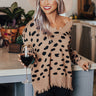 You Had Me At Merlot Distressed Sweater in Mocha Image - 1