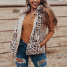 Frozen Kisses Reversible Leopard Vest in Birch Image - 1