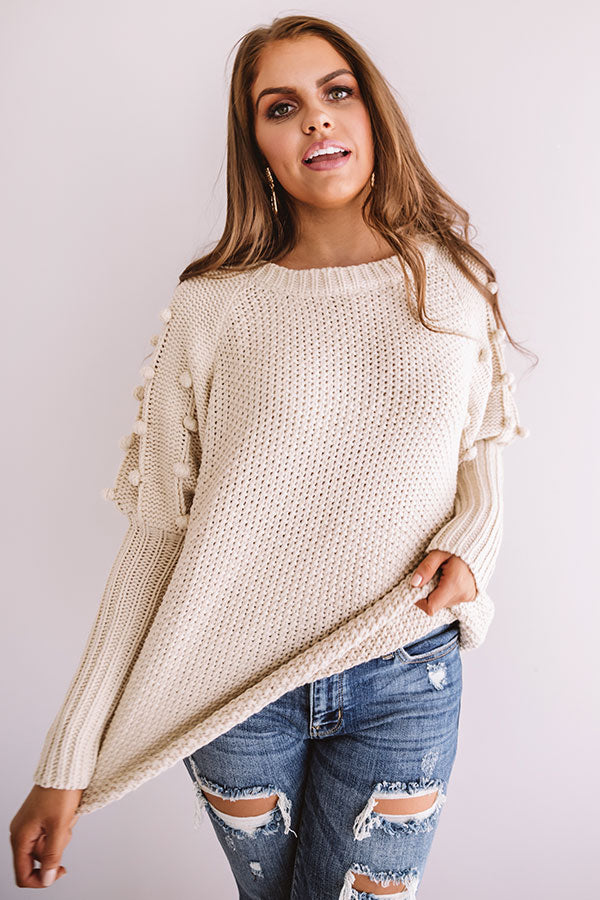 Cuddles Divine Knit Sweater in Stone Image - 2