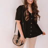Confidence Calling Babydoll Top In Black Image - 1