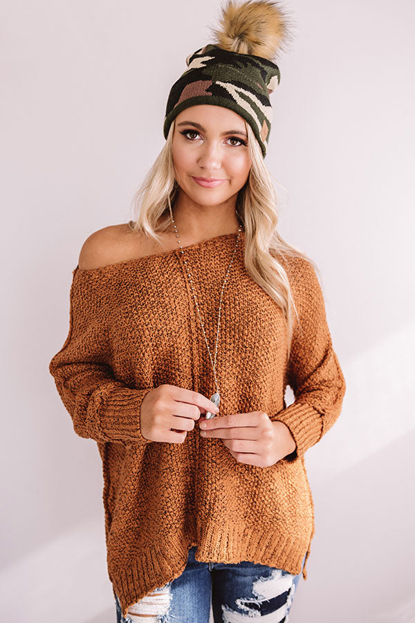 Meet Me In The Vineyard Sweater In Rust Image - 1