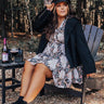 Instant Connection Faux Suede Jacket in Black Curves Image - 1