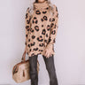 Strike A Pose Leopard Waffle Knit Sweater In Iced Mocha Image - 1