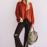 The City Life Shift Top In Dark Rust Image - 1