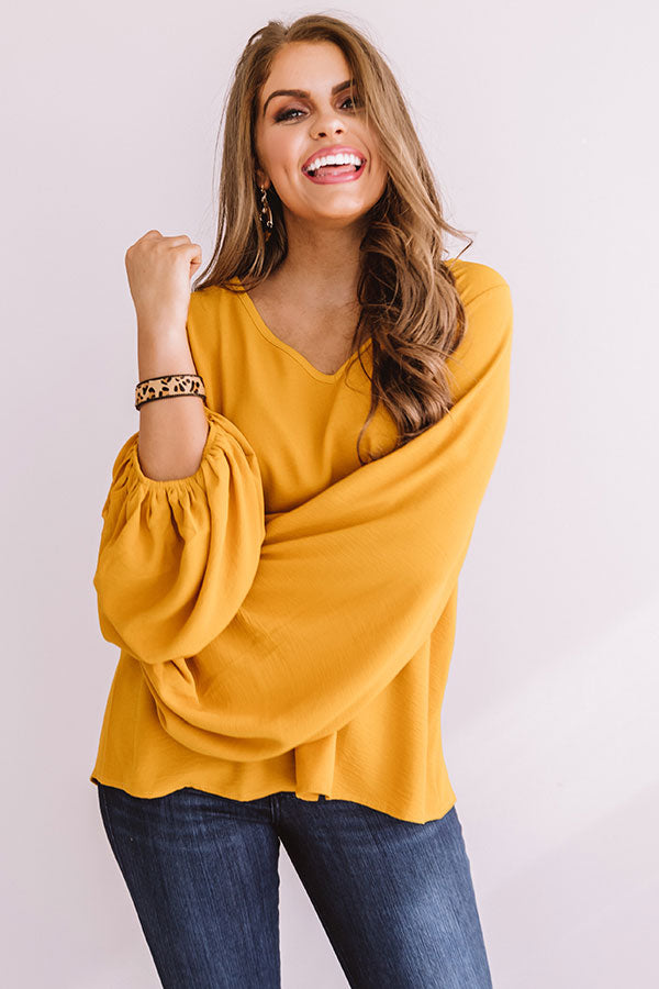 So Amazed Shift Top In Golden Honey