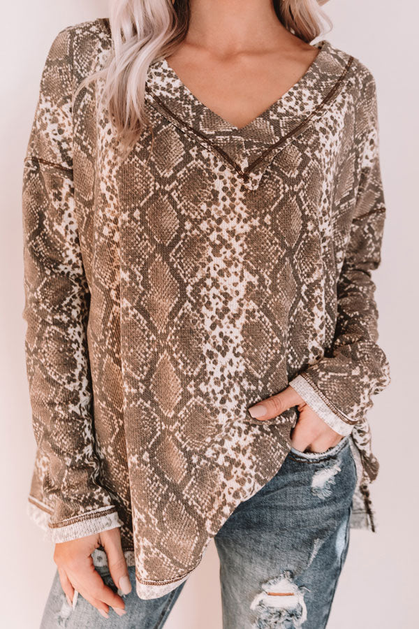 You Know You Love Me Snake Print Top Image - 4