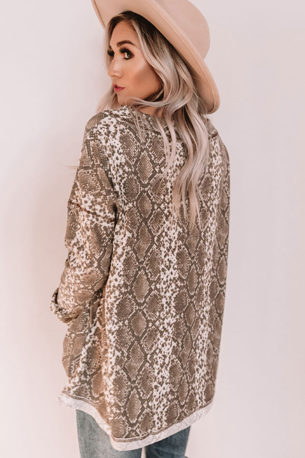 You Know You Love Me Snake Print Top Image - 5