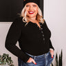 No Drama Ribbed Bodysuit In Black  Curves Image - 1